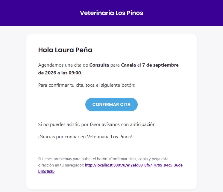 Comunicación directa con dueños de mascotas
