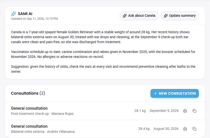 Smart history analysis