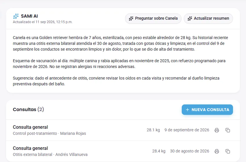 Sami AI: Sistema Integral de Gestión Veterinaria con Inteligencia Artificial
